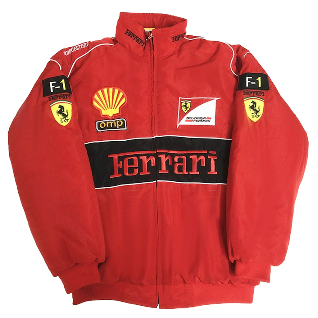 Retro-Jacke FERRARI Racing F1 Vintage Rot