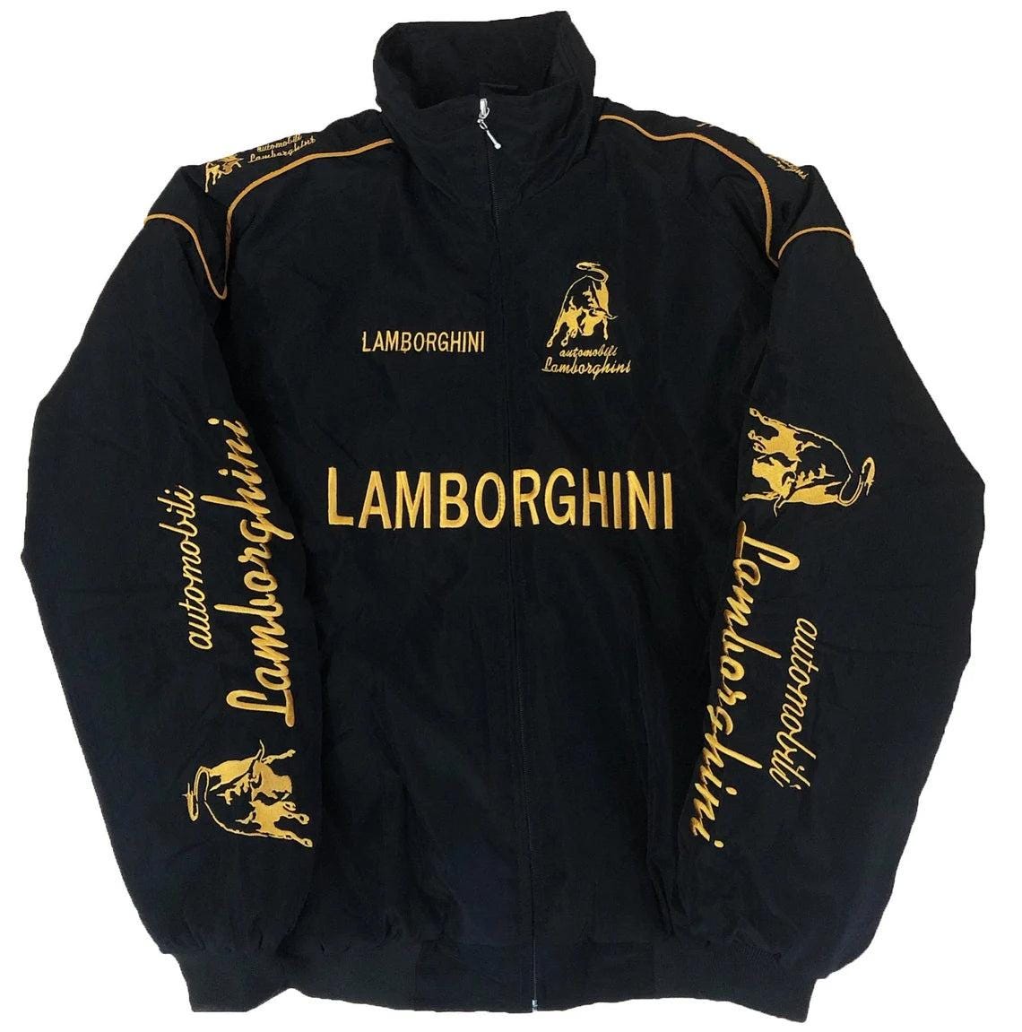 Retro Jacket Racing LAMBORGHINI Vintage Black