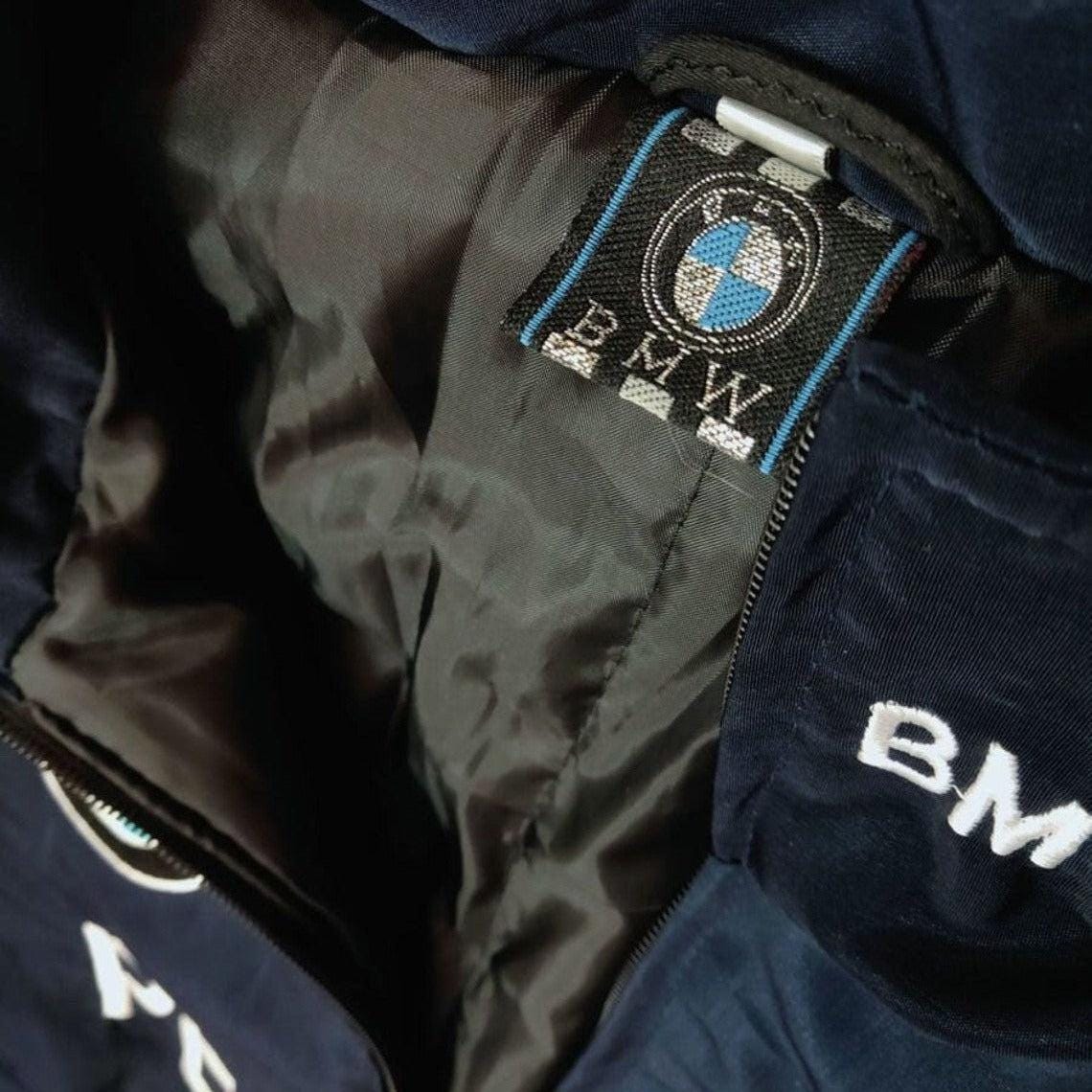 Retro Jacket Racing BMW Motorsport Vintage Marine Blue
