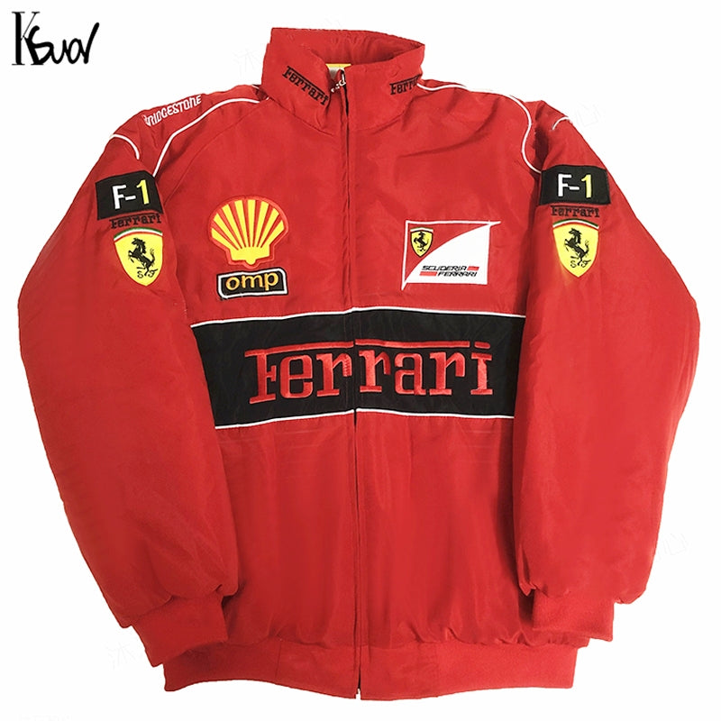 Retro Jacket FERRARI Racing F1 Vintage Red