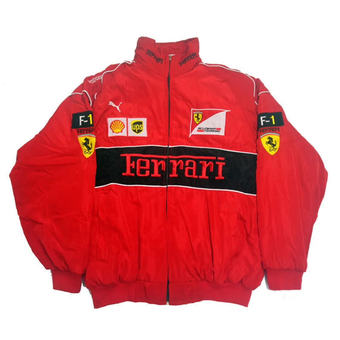 Retro Jacket Racing F1 FERRAR1 Vintage Red